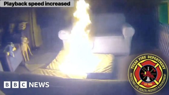 Moment dog sets house on fire after chewing power bank in Oklahoma – MASHAHER