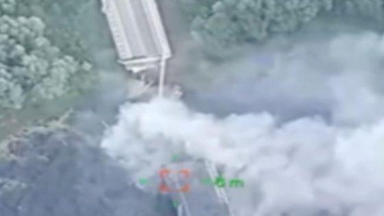 Video appears to show Ukrainian strike on key Russian bridge, which Moscow says was likely carried out using US-made HIMARS rockets – MASHAHER