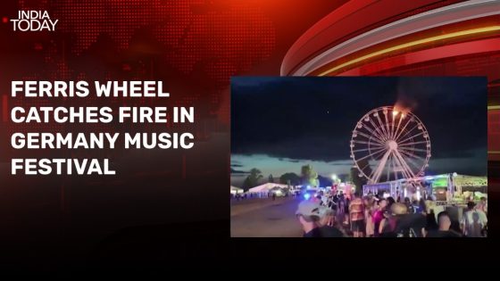 Ferris wheel catches fire at Leipzig music festival in Germany – MASHAHER