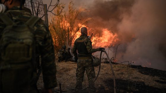 Violent wildfires slowed to ‘scattered hotspots’ near Athens, as hundreds of firefighters battle blazes – MASHAHER