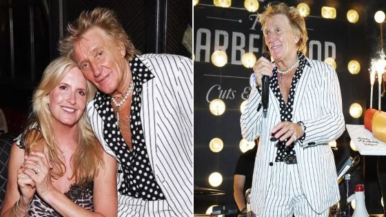 Rod Stewart, 79, poses for rare family snap at milestone celebration as he appears to ignore Trump attack backlash – MASHAHER