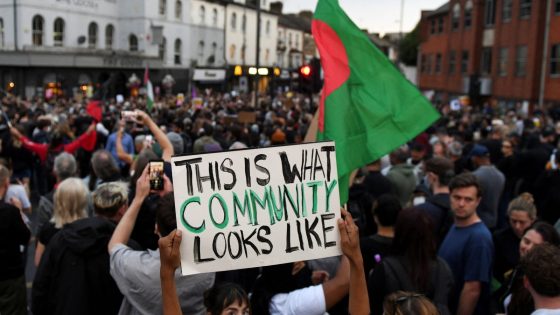 Thousands of counter-protesters take to UK streets as far-right unrest fails to materialise | UK News – MASHAHER