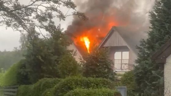 House in Aviemore goes up in flames after being struck by lightning | UK News – MASHAHER