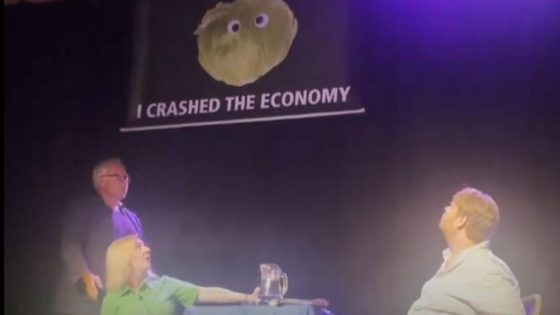 Liz Truss storms off stage after lettuce banner prank | Politics News – MASHAHER