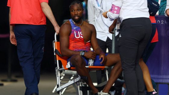 Noah Lyles: US sprinter diagnosed with COVID leaves Paris Olympics track in wheelchair after 200m final | World News – MASHAHER