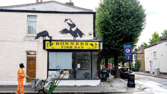 Fifth Banksy mural in five days appears above chip shop in Walthamstow | Ents & Arts News – MASHAHER