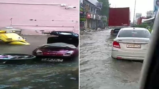 Heavy rain submerges low-lying areas in Telangana, streets waterlogged – MASHAHER