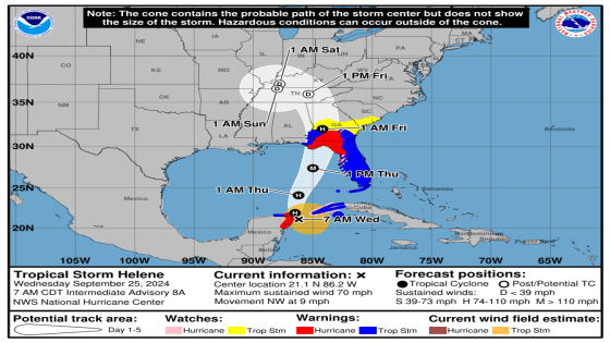 Racing to Florida, Hurricane Helene set to bring tropical storm conditions to Jacksonville – MASHAHER