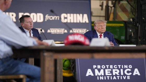 Trump listens during a farming event in rural Pennsylvania, then threatens John Deere with tariffs – MASHAHER