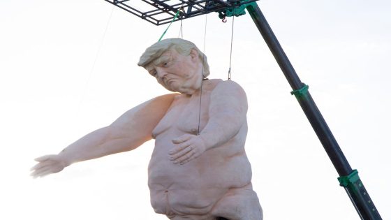 Mystery after 6,000-pound nude Trump statue vanishes from Vegas road days after being erected – MASHAHER