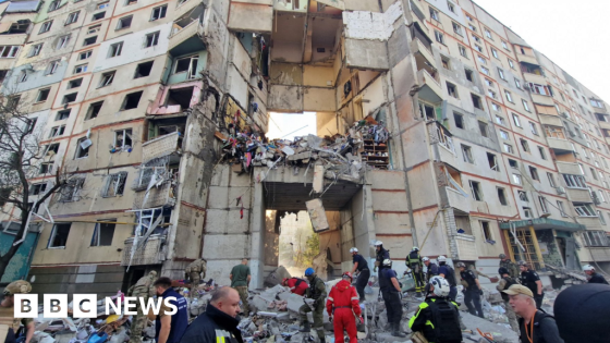 Russia strikes Kharkiv apartment block killing three – MASHAHER