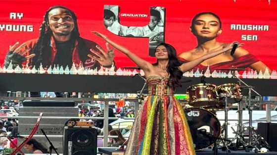 Anushka Sen makes history as first Indian artist to perform live at Times Square at New York: “This is a new beginning, can’t wait to see what all I will be exploring” : Bollywood News – MASHAHER