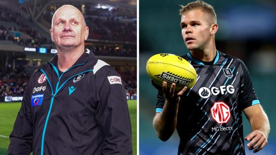 Port Adelaide footy boss Chris Davies press conference, Ken Hinkley’s future, report he could step down, link to Collingwood, trade targets, Dan Houston, Jack Lukosius, Ivan Soldo, Travis Boak – MASHAHER