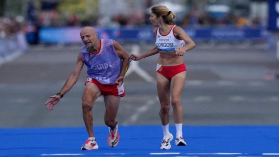 Paralympics marathon runner stripped of medal after helping guide with cramp metres from finish – MASHAHER