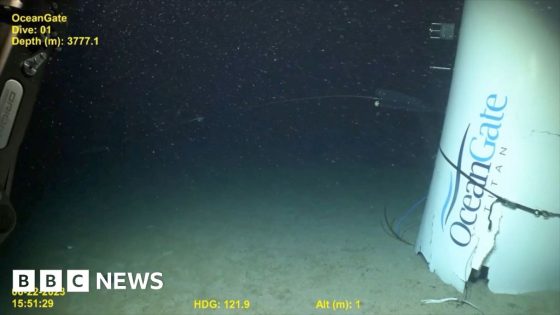 Footage revealed of Titan sub’s tail cone on sea floor – MASHAHER