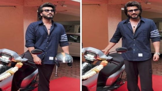 Arjun Kapoor jokes that he wants to hide from the paparazzi as he introduces them to his new Scooter worth Rs. 1.09 Lakhs 1 : Bollywood News – MASHAHER