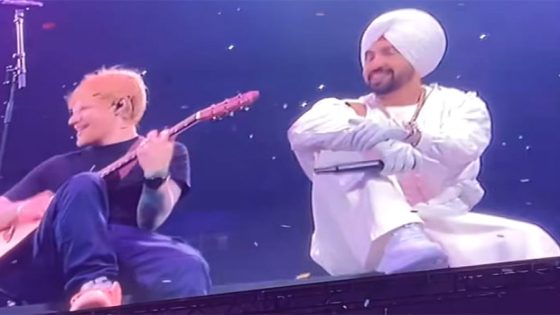 Diljit Dosanjh brings out Ed Sheeran as surprise guest in Birmingham; croon ‘The Shape of You’ and ‘Naina’ for the concertgoers, watch videos : Bollywood News – MASHAHER