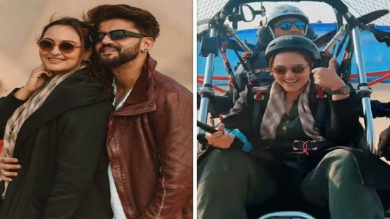 Sonakshi Sinha and Zaheer Iqbal soar over the Pyramids in thrilling Egypt trip video, watch : Bollywood News – MASHAHER