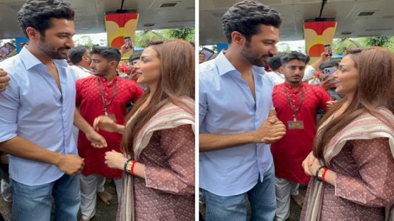 Vicky Kaushal seeks blessings from Lalbaugcha Raja, runs into Esha Deol during Ganpati Visarjan : Bollywood News – MASHAHER