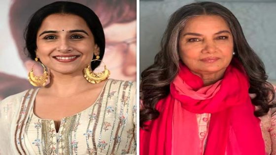 Vidya Balan shares heartfelt note as Shabana Azmi completes 50 years in Cinema, calls her ‘strongest influence’ 50 : Bollywood News – MASHAHER