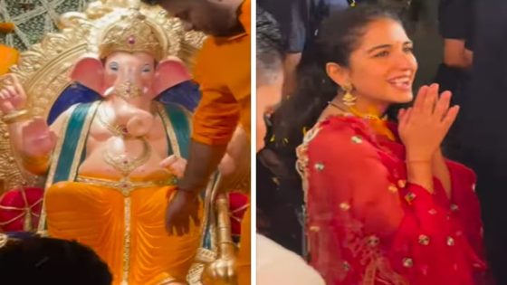 Ambani’s welcome ‘Antilia Cha Raja’ home, Anant Ambani and Radhika Merchant celebrate first Ganesh Chaturthi together : Bollywood News – MASHAHER