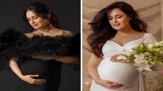 Yuvika Chaudhary flaunts her baby bump in a beautiful set of photoshoots; Prince Narula can’t stop showering love : Bollywood News – MASHAHER