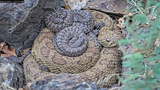 Colorado rattlesnake ‘mega-den’ webcam shows scores of baby snakes born in recent weeks – MASHAHER