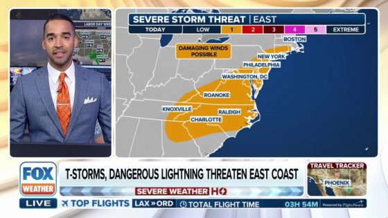 Severe weather threatens millions from mid-Atlantic to Northeast on Sunday – MASHAHER