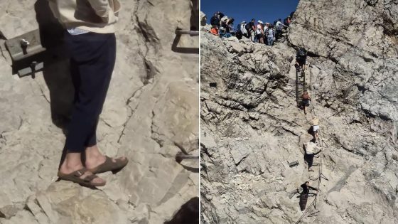 ‘Stupid’ tourist climbs German mountain in sandals – MASHAHER