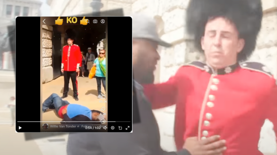 Video Doesn’t Show a King’s Guard in London Knocking Out a Man – MASHAHER