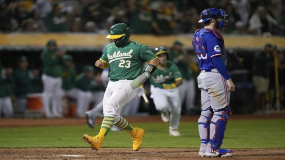 Wilson gets winning hit in 9th as A’s open final series at Coliseum with 5-4 victory over Rangers – MASHAHER