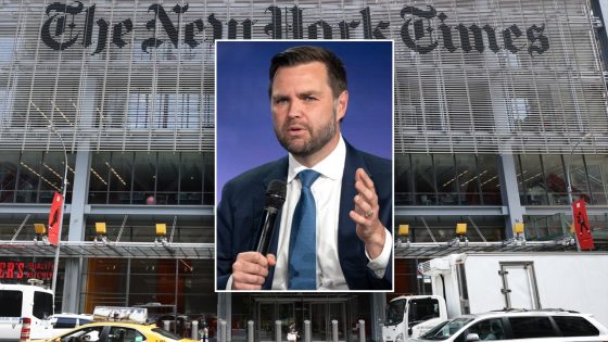 Critics demand NYT apologize for ‘violence inciting’ column accusing JD Vance of ‘blood-and-soil nationalism’ – MASHAHER