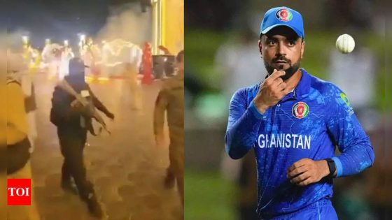 Guns, firecrackers on display during Afghanistan star Rashid Khan’s marriage. Watch | Off the field News – MASHAHER