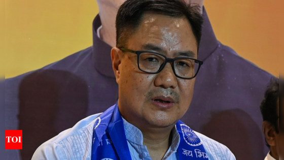 ‘Do not become vote bank of Congress’: Kiren Rijiju’s warning to Muslims | India News – MASHAHER