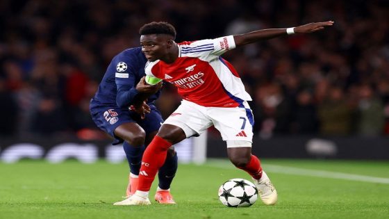 Football: Soccer-Saka says this is Arsenal’s year after back-to-back Premier League misses – MASHAHER