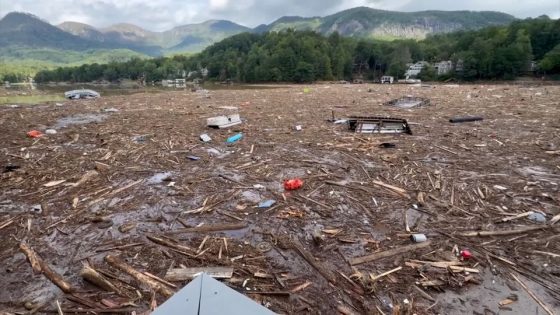 ‘Post-apocalyptic’: Debris from destroyed town fills lake in North Carolina – MASHAHER