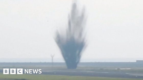 Hidden runway bomb explodes just after plane takes off – MASHAHER