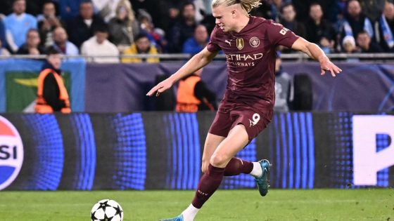 UEFA Champions League: Haaland on target again in Man Cityâs 4-0 rout againts Slovan Bratislava – MASHAHER