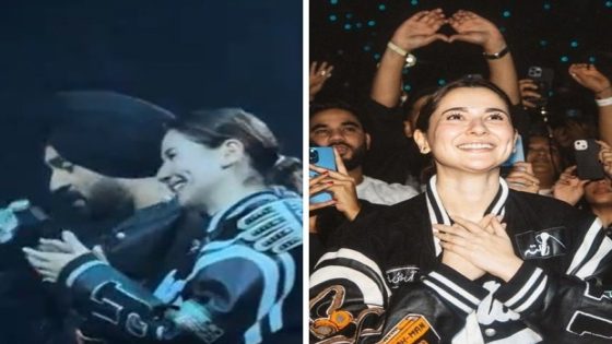 Diljit Dosanjh invites Pakistani actress Hania Aamir on stage at his London concert, serenades her with ‘Lover’: “Superstar is here and is dancing in the audience” : Bollywood News – MASHAHER