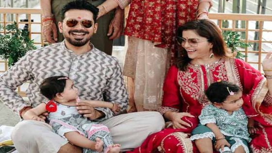 Rubina Dilaik and Abhinav Shukla host ‘mundan’ ceremony of their twins; father pens sweet note about ‘hectic’ planning : Bollywood News – MASHAHER