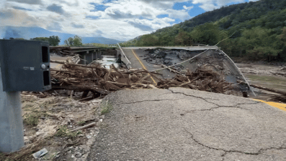 Destroyed Bridges Plunge Into Water After Hurricane Helene – MASHAHER