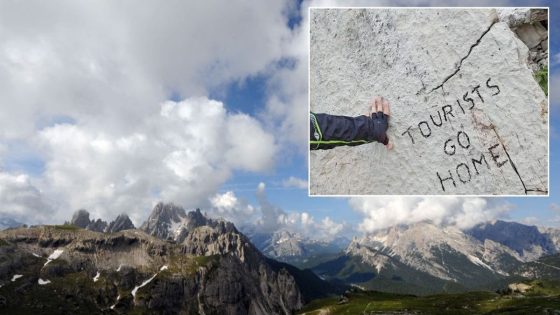 Fury erupts as ‘tourists go home’ graffitied on famous rock with dinosaur footprints – MASHAHER