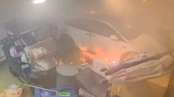 Video captures Tesla vehicle bursting into flames as Hurricane Helene floods Florida garage – MASHAHER