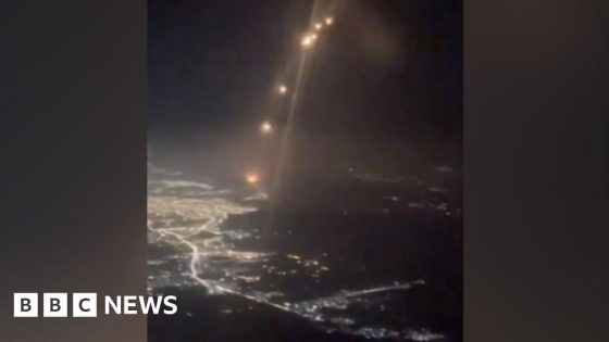 View from above as Iran fires missiles towards Israel – MASHAHER