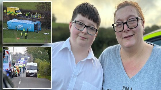 Mother of boy, 12, in horror bus crash heard children ‘screaming’ over the phone as vehicle rolled over – MASHAHER