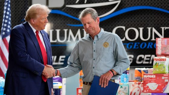 Trump, Georgia Gov. Kemp make rare appearance together to survey Hurricane Helene damage – MASHAHER